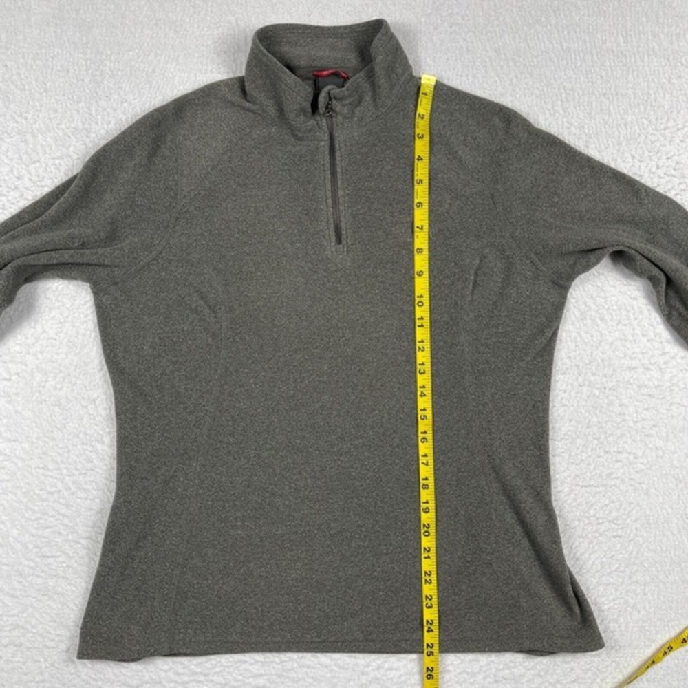 The North Face Sweater Womens Large Gray Fleece 1/4 Zip Pullover Outdoors Hike - Picture 11 of 16